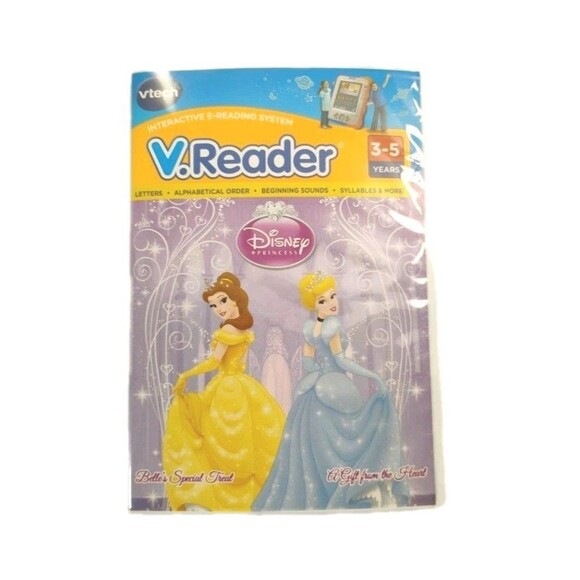 Vtech V.Reader Disney Princess A Gift from the Heart and Belle's Special Treat - Picture 1 of 16